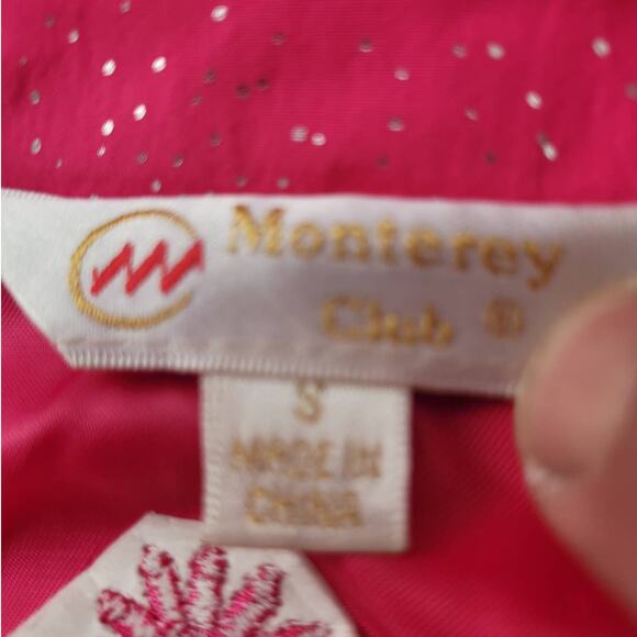 Monterey Club Pink Sparkle Sleeveless Vest Size Small Haven Green Valley AZ - Picture 7 of 8
